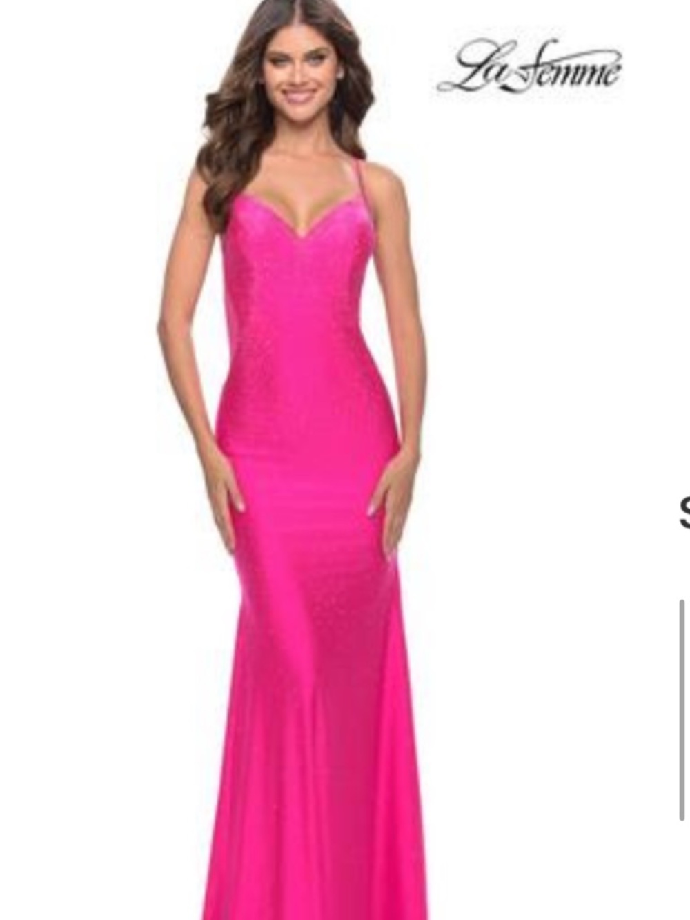 La Femme Hot Pink Prom Dress